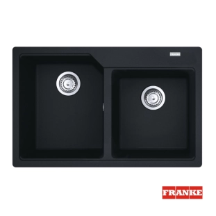 Νεροχύτης γρανιτένιος Urban UBG 78x50cm Black Mat 2 γούρνες