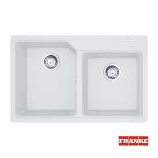 Νεροχύτης γρανιτένιος Urban UBG 78x50cm Polar White 2 γούρνες