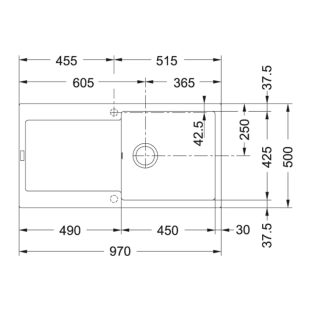 Νεροχύτης γρανιτένιος Maris MRG 611-L αντιστρεφόμενος 97x50 Oyster 2