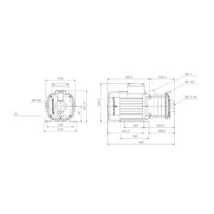 Grundfos Πολυβάθμια Αντλία Επιφάνειας CM 5-6 1,3 kW 2