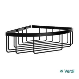 Σπογγοθήκη Verdi γωνιακή 27x21cm Μαύρη ματ