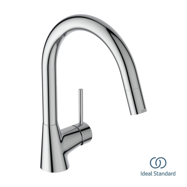 Μπαταρία Κουζίνας με Ντους Ideal Standard Nora Χρωμέ B9330AA