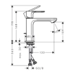 Hansgrohe Rebris grande 110 Black Mat με αυτόματη βαλβίδα