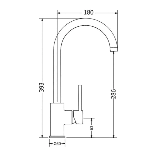 Μπαταρία Κουζίνας Modea Line 00-02090B, μαύρο ματ
