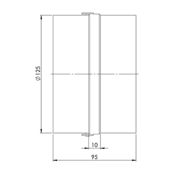 Βαλβίδα Αντεπιστροφής EUROPLAST RSKT125 Για αεραγωγούς