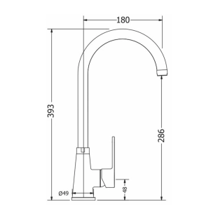 Μπαταρία Κουζίνας Modea Line 00-02089B, μαύρο ματ 2