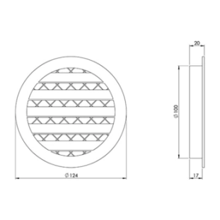 Περσίδα EUROPLAST MRA100 Με Πλέγμα Προστασίας 2