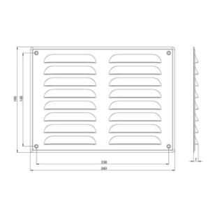Περσίδα EUROPLAST MR2619 Με Πλέγμα Προστασίας 2