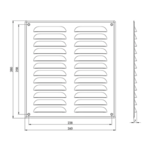 Περσίδα EUROPLAST MR2628 Με Πλέγμα Προστασίας 2