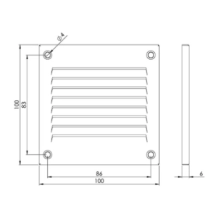 Περσίδα EUROPLAST MR1010ZN Με Πλέγμα Προστασίας 2