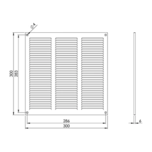 Περσίδα EUROPLAST MR3030ZN Με Πλέγμα Προστασίας 2