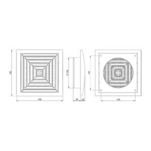 Περσίδα EUROPLAST ND12G Με Πλέγμα Προστασίας 2