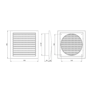 Περσίδα EUROPLAST ND15 Με Πλέγμα Προστασίας 2