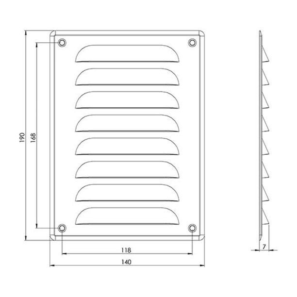 Περσίδα EUROPLAST MR1419ZN Με Πλέγμα Προστασίας