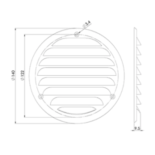 Περσίδα EUROPLAST MR100ΖΝ Με Πλέγμα Προστασίας 2