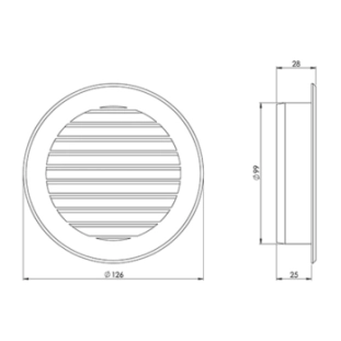 Περσίδα EUROPLAST VR100B Με Πλέγμα Προστασίας 2