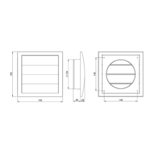 Περσίδα EUROPLAST ND12Z Με Πλέγμα Προστασίας 2