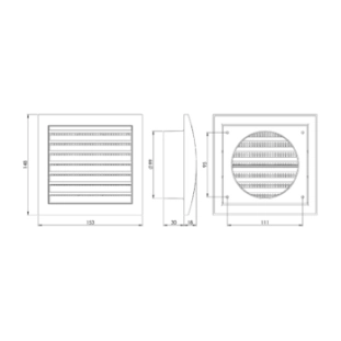 Περσίδα EUROPLAST ND10A Με Πλέγμα Προστασίας 2