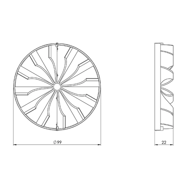Βαλβίδα Αντεπιστροφής EUROPLAST EEV100 Για εξαεριστήρες
