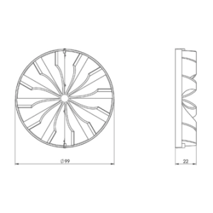 Βαλβίδα Αντεπιστροφής EUROPLAST EEV100 Για εξαεριστήρες 2