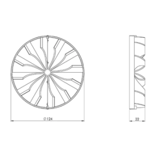 Βαλβίδα Αντεπιστροφής EUROPLAST EEV125 Για εξαεριστήρες 2