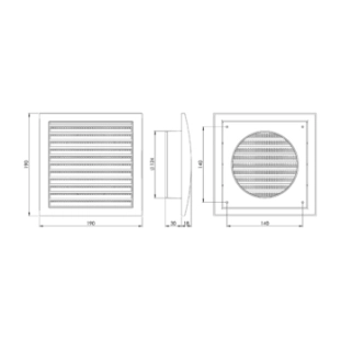 Περσίδα EUROPLAST ND12A Με Πλέγμα Προστασίας 2