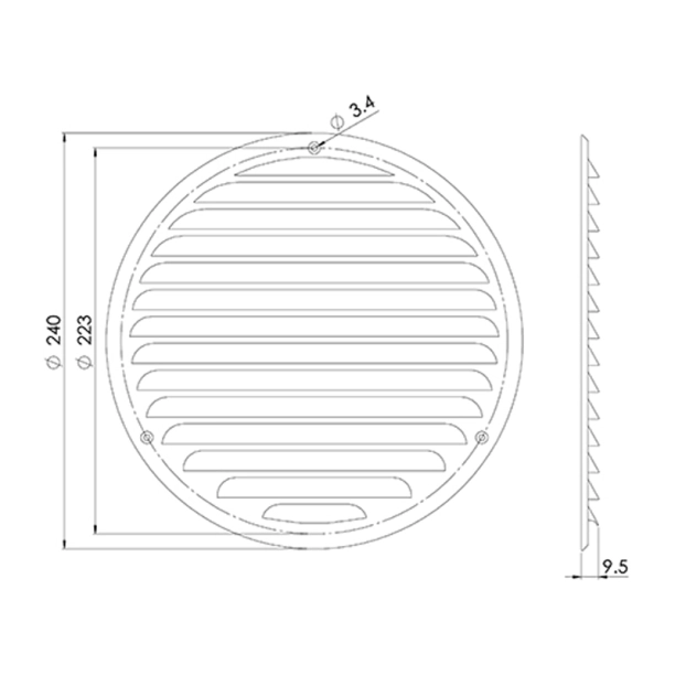 Περσίδα EUROPLAST MR200 Με Πλέγμα Προστασίας