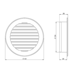 Περσίδα EUROPLAST VR125 Με Πλέγμα Προστασίας 2