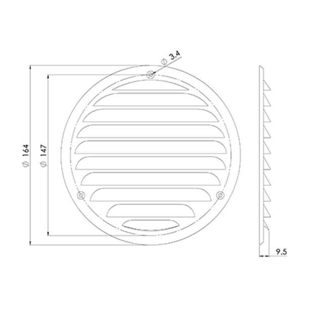 Περσίδα EUROPLAST MR125i Με Πλέγμα Προστασίας