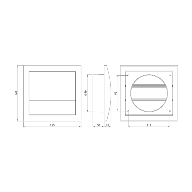 Περσίδα EUROPLAST ND10Z Με Πλέγμα Προστασίας