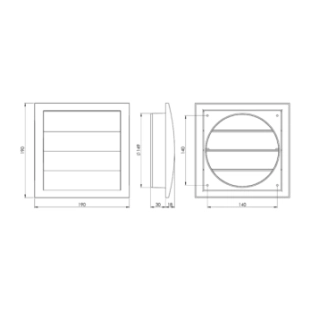 Περσίδα EUROPLAST ND15Z Με Πλέγμα Προστασίας 2