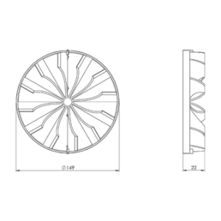 Βαλβίδα Αντεπιστροφής EUROPLAST EEV150 Για εξαεριστήρες 2