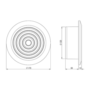 Περσίδα EUROPLAST NGA125 Με Πλέγμα Προστασίας 2
