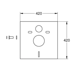 Grohe Μεμβράνη Ηχομόνωσης Κρεμαστής Λεκάνης 37131000 2
