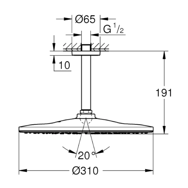 Grohe Rainshower Mono 310 Σετ Κεφαλής Nτους...