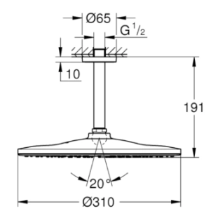Grohe Rainshower Mono 310 Σετ Κεφαλής Nτους Oροφής... 2