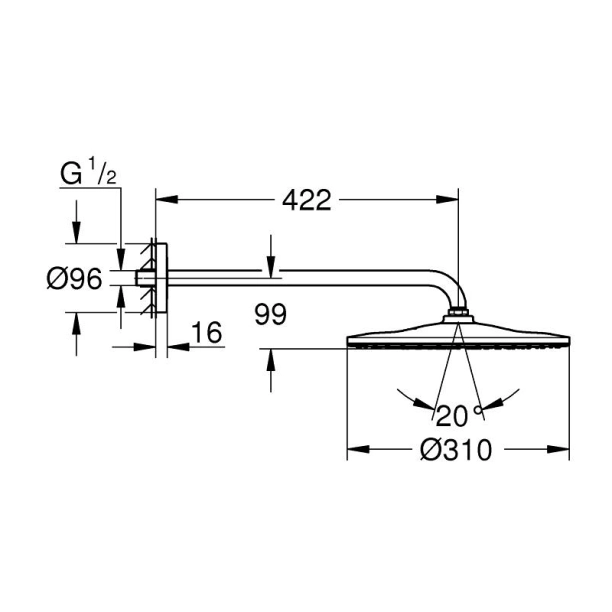 Grohe Rainshower Mono 310 Σετ Κεφαλής Nτους...