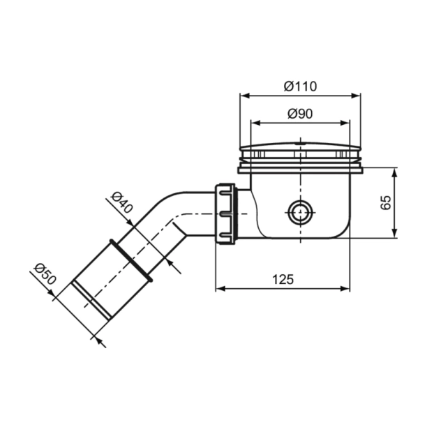 Ideal Standard Βαλβίδα Ντουζιέρας Φ90 Χρωμέ...