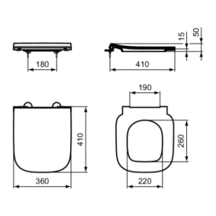 Ideal Standard I.Life S Κάθισμα Λεκάνης Soft Closing T532901 2