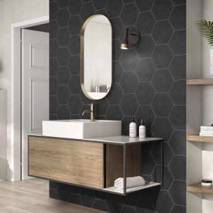 Mayfair 19,8x22,8 negro hexagon