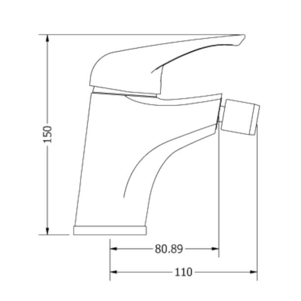 Modea Elit 00-02007 Μπαταρία Μπιντέ, Χρωμέ