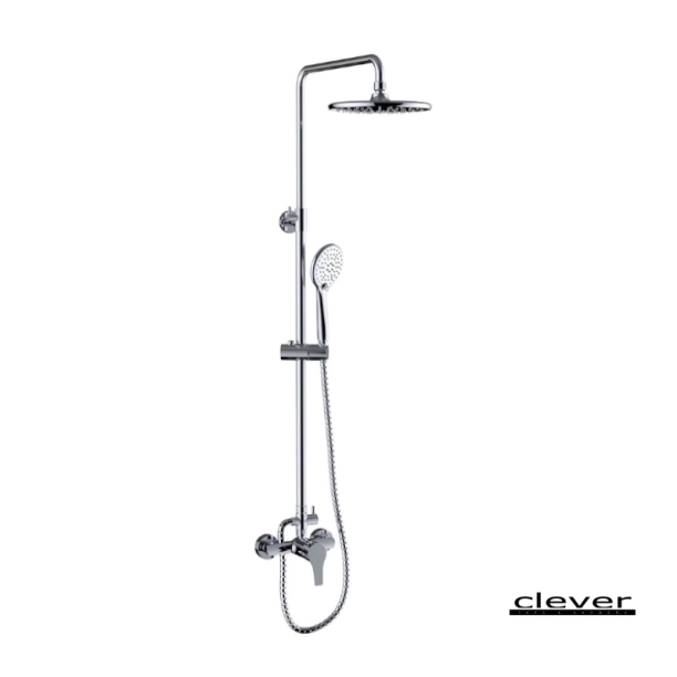 Clever Go Στήλη Ντους με Μπαταρία, Χρωμέ