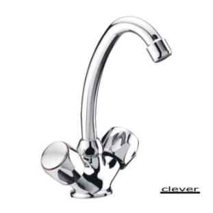 Clever Guayama Μπαταρία Νιπτήρος Κρύο/Ζεστό, Χρωμέ