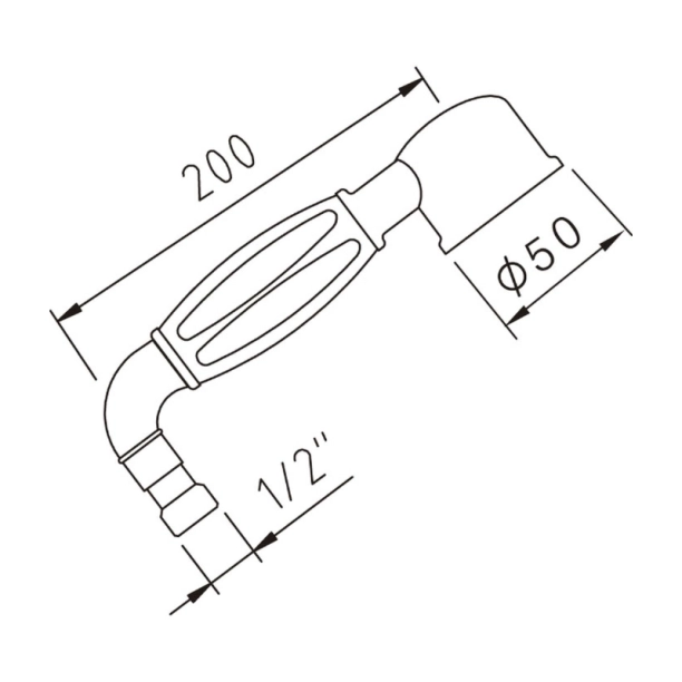Τηλέφωνο ντους Retro Antigona μεταλλικό