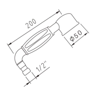 Τηλέφωνο ντους Retro Antigona μεταλλικό 2