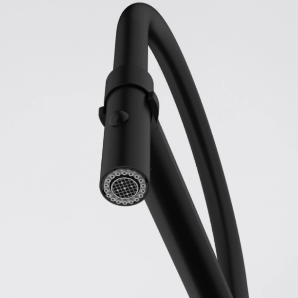 Μπαταρία κουζίνας Icon Semi Pro ντους Black Mat