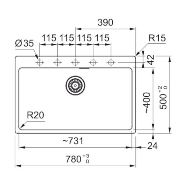 Franke Γρανιτένιος Νεροχύτης CENTRO 2.0...