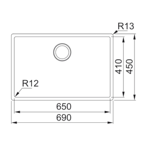 Franke Νεροχύτης SQUARE ΒΧΧ 210-65 840X450mm Inox