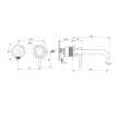 Ideal Standard Ceraline A6938XG Εξωτερικά Μέρη Εντοιχιζόμενης Μπαταρίας Νιπτήρος, Silk Black