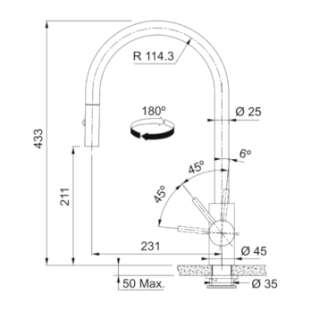 Ανοξείδωτη μπαταρία Eos με ντους Inox PVD Copper 2